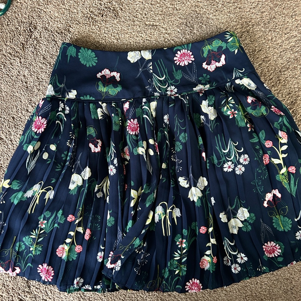 LOFT Blue and Pink Bubble Mini Skirt
